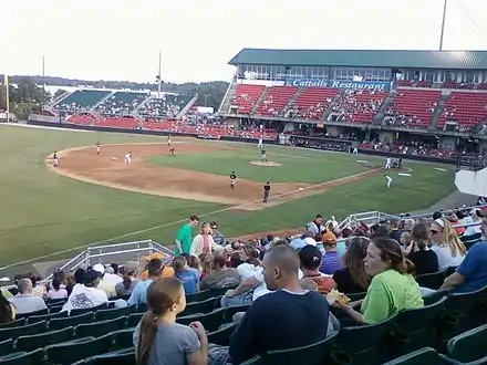 Description de l'image Mudcats-Biscuits at Five County Stadium.jpg.