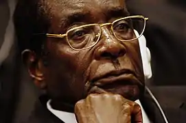 Robert Mugabe,président zimbabwéen,photographié en 2008.