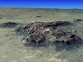 Image satellite du massif Mulanje.