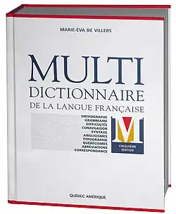 Image illustrative de l’article Multidictionnaire de la langue française