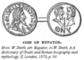Monnaie du roi Eupator avec les coempereurs romains Marc Aurèle et Lucius Verus.