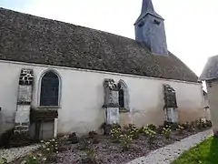 Mur nord de l'église.