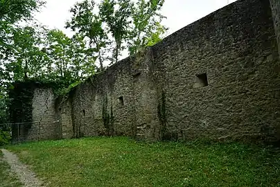 Mur de clôture.