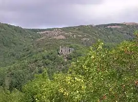 Vue du château sur son puech