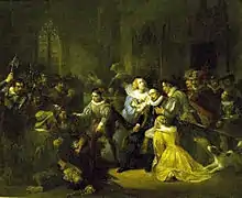Tentative de meurtre contre Guillaume le Silencieux en 1582 (1838).