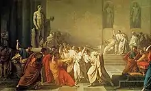 Tableau représentant la mort de César, par Camuccini