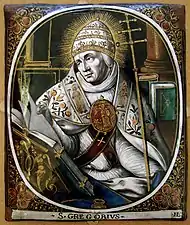 Saint Grégoire, émail Laudin.
