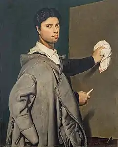 Copie de l'autoportrait d'Ingres par Marie-Anne-Julie Forestier, peinte en 1807 (musée Ingres-Bourdelle).