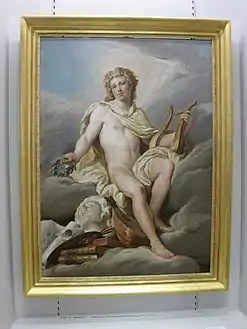 Apollon protecteur des Arts en Louis XV, par Nicolas-Bernard Lépicié.