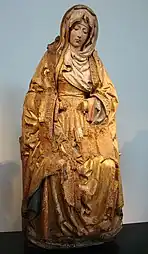 Vierge en prière, bois, Picardie, seconde moitié du XVe siècle.