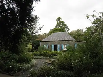 Dépendance du musée de Villèle en bardeaux, billetterie