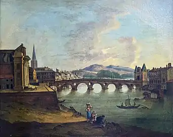 Le Pont-Neuf et les ruines du Pont de la Daurade à sa droite (vers 1800) Pierre-Joseph Wallaert Musée du Vieux Toulouse