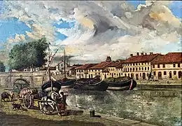Le port Saint-Sauveur (première moitié du XIXe siècle, musée du Vieux Toulouse).
