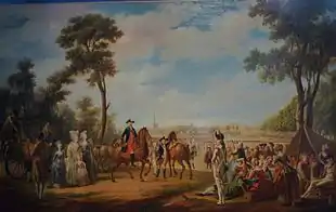 Revue du régiment de Condé à Strasbourg entre 1779 et 1781 (Musée historique de Strasbourg).