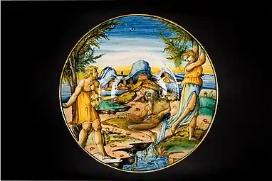 Coupe Apollon et Daphné, Rimini (Italie), XVIe siècle.