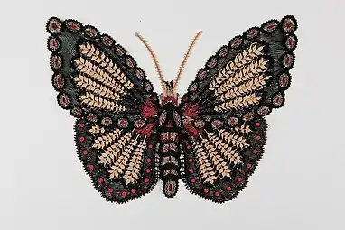 Frères Falcon, Papillon, dentelle du Puy, 1860.