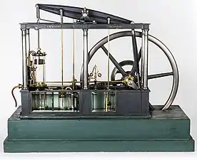 Alexandre Clair, Machine à vapeur verticale de Watt à double effet et à condensation, XIXe siècle.