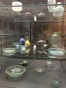 Une partie du verre romain.