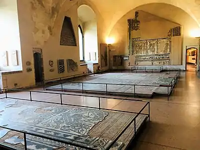 La salle des mosaïques romanes, XIe et XIIe siècles.