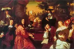 peinture : Buxtehude à la viole, Reinken au clavecin