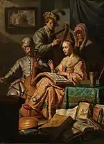 La Partie de musique ou Un Concert, huile sur panneau, 1626, Rijksmuseum Amsterdam.