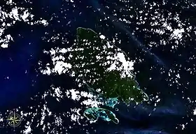 L'île de Mussau vue de l’espace