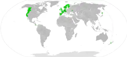 Carte géographique du monde.