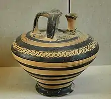 Jarre à étrier mycénien exporté à Ugarit, XIVe – XIIIe siècle av. J.-C.. Musée du Louvre