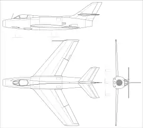 vue en plan de l’avion