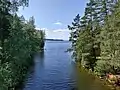 Le lac Näsijärvi vu d'Aunessilta.