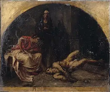 Ébauche pour Néron et Locuste essayant des poisons sur un esclave, 1859.