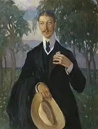 Portrait du poète Nikolaï Goumilev, 1909.