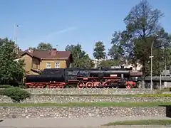 Locomotive à vapeur ТЭ 757 à Naujoji Vilnia