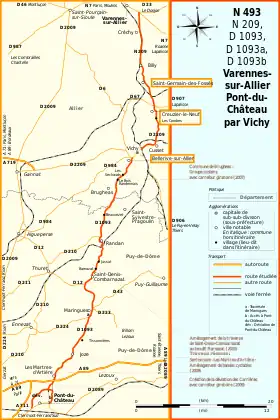 Carte de la route.