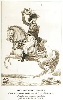 Toussaint-Louverture, chef des Noirs insurges De Saint-Domingue Extrait de : Société de l'Histoire des colonies françaises ; Libr. E. Leroux ()