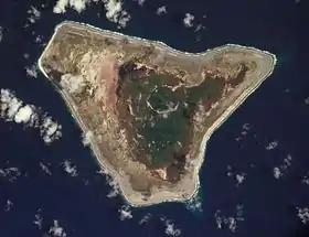 Image satellite de l'île Malden.