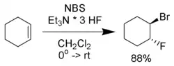 Bromofluoration du cyclohexène