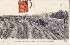 Les installations de la gare, dans les années 1900.