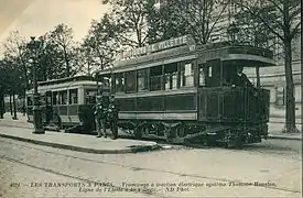 automotrice de la CGO, ligne de l'Étoile à La Villette.