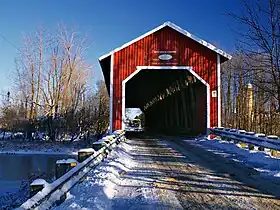 Le pont de Des Rivières à Notre-Dame-de-Stanbridge, Québec.