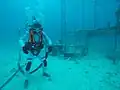 En scaphandre lors de la simulation sous-marine NEEMO-22.
