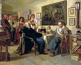 Nikolaï Nevrev, Vente d'une serve, 1866, Galerie Tretiakov.