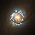 L'anneau de formation d'étoiles entourant le centre de NGC 1097. (Télescope spatial Hubble)