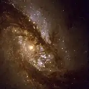 Le centre de NGC 1365 par le télescope spatial Hubble.