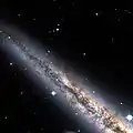 La partie nord de NGC 891. (Par le télescope Hubble)