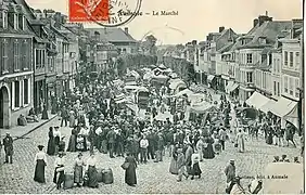 Autre vue de la place du Marché, à la même époque.