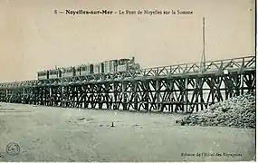 L'estacade du chemin de fer, dans la baie de la Somme.