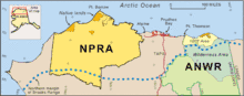 carte du nord de l'Alaska avec la zone NPR-4 délimitée