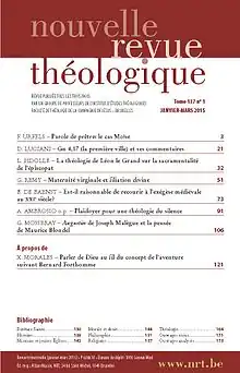  couverture d'un numéro de 2015 de Nouvelle Revue Théologique