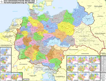 Carte de l'Allemagne nazie
